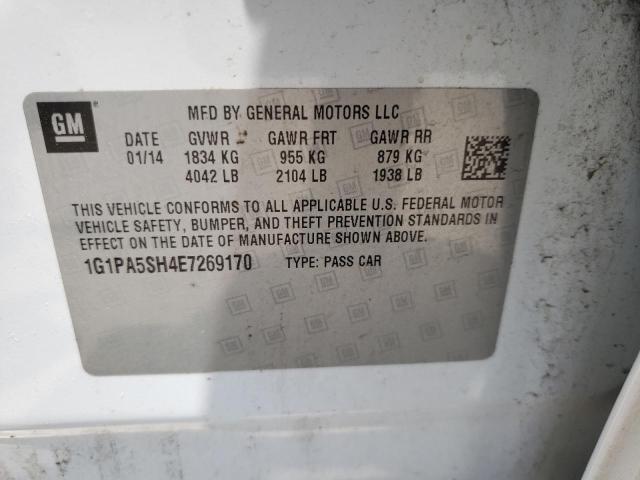 Photo 10 from auction – 2014 CHEVROLET CRUZE LS with VIN 1G1PA5SH4E7269170