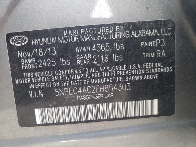 Photo 10 from auction – 2014 HYUNDAI SONATA SE with VIN 5NPEC4AC2EH854303