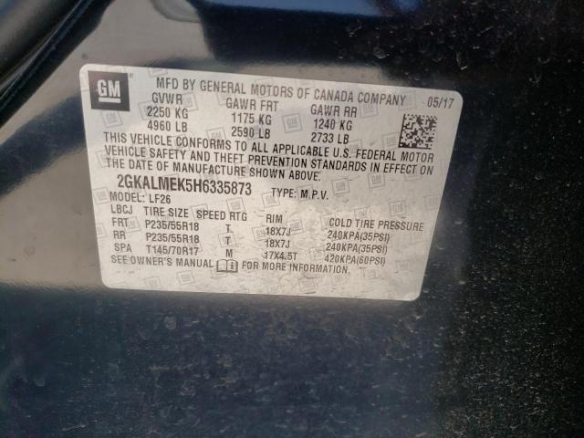 Photo 10 from auction – 2017 GMC TERRAIN SL with VIN 2GKALMEK5H6335873