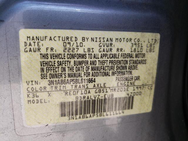 Photo 10 from auction – 2011 NISSAN SENTRA 2.0 with VIN 3N1AB6AP5BL611664
