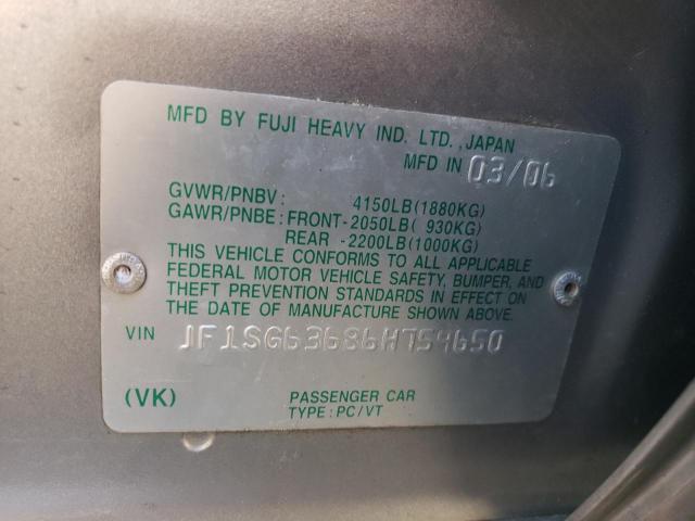 Photo 10 from auction – 2006 SUBARU FORESTER 2 with VIN JF1SG63686H759650