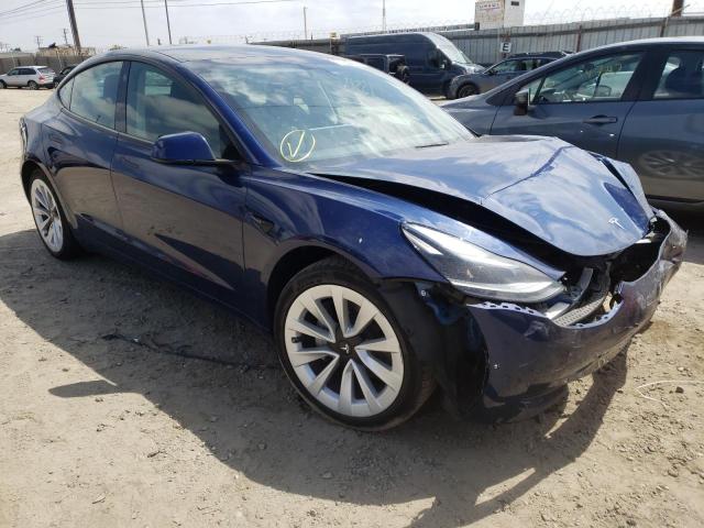TESLA MODEL 3 2022 with VIN 5YJ3E1EA6NF144070 - Photo from auction