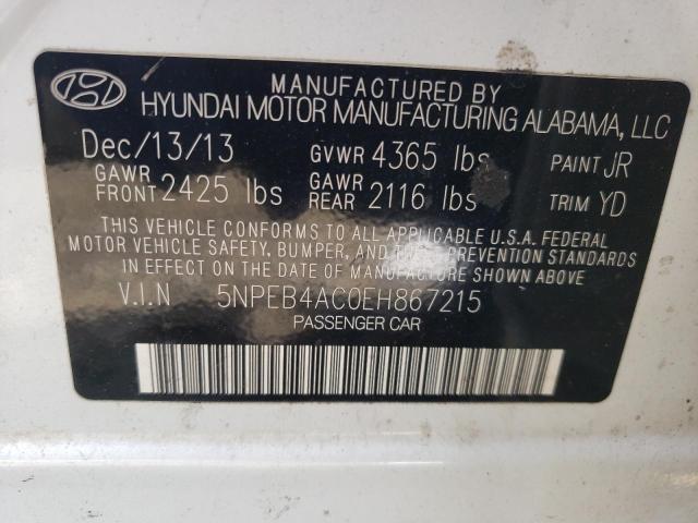 Photo 10 from auction – 2014 HYUNDAI SONATA GLS with VIN 5NPEB4AC0EH867215