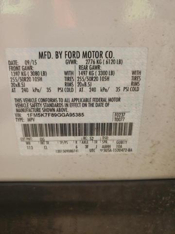 Photo 10 from auction – 2016 FORD EXPLORER L with VIN 1FM5K7F89GGA95385