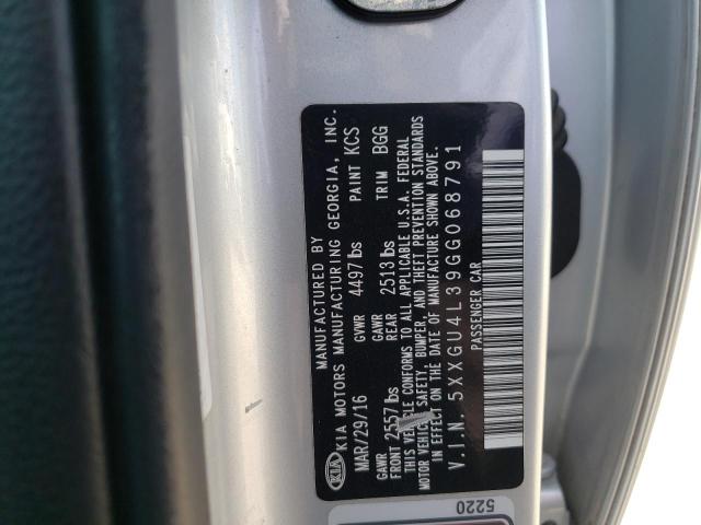 Photo 10 from auction – 2016 KIA OPTIMA EX with VIN 5XXGU4L39GG068791