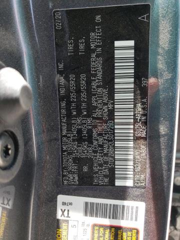 Photo 10 from auction – 2020 TOYOTA HIGHLANDER with VIN 5TDFZRBH2LS017293