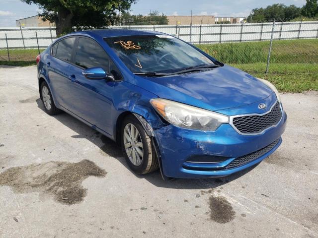 KIA FORTE LX 2014 with VIN KNAFX4A68E5155015 - Photo from auction