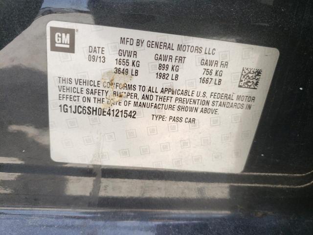 Photo 10 from auction – 2014 CHEVROLET SONIC LT with VIN 1G1JC6SH0E4121542