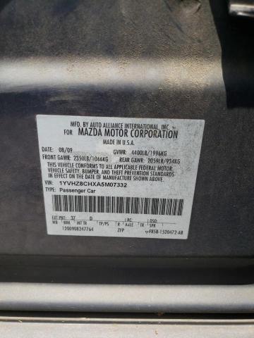 Photo 10 from auction – 2010 MAZDA 6 I with VIN 1YVHZ8CHXA5M07332