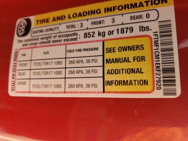 Photo 10 from auction – 2014 FORD F150 with VIN 1FTMF1CM1EKF27920