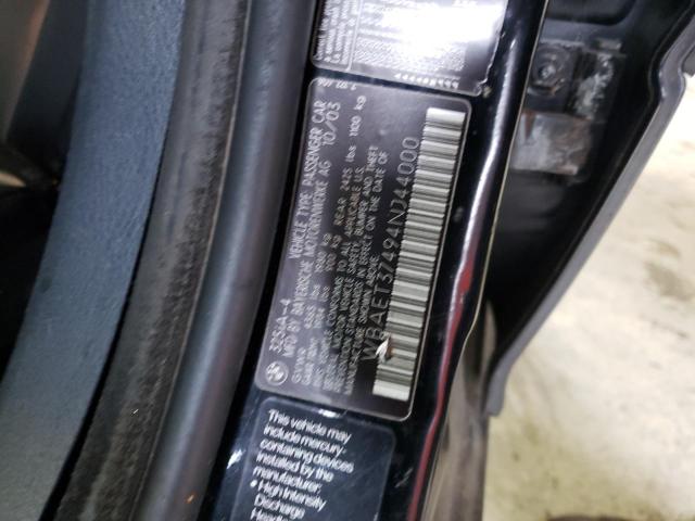 Photo 10 from auction – 2004 BMW 325 I with VIN WBAET37494NJ44000