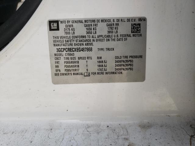 Photo 10 from auction – 2014 CHEVROLET SILVERADO with VIN 3GCPCRECXEG487868