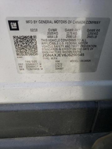 Photo 10 from auction – 2018 CHEVROLET EQUINOX LT with VIN 2GNAXJEV6J6290545