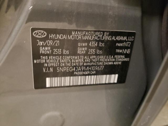 Photo 10 from auction – 2021 HYUNDAI SONATA SE with VIN 5NPEG4JA9MH109677