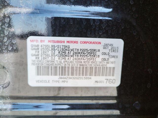 Photo 10 from auction – 2016 MITSUBISHI OUTLANDER with VIN JA4AZ3A32GZ015894
