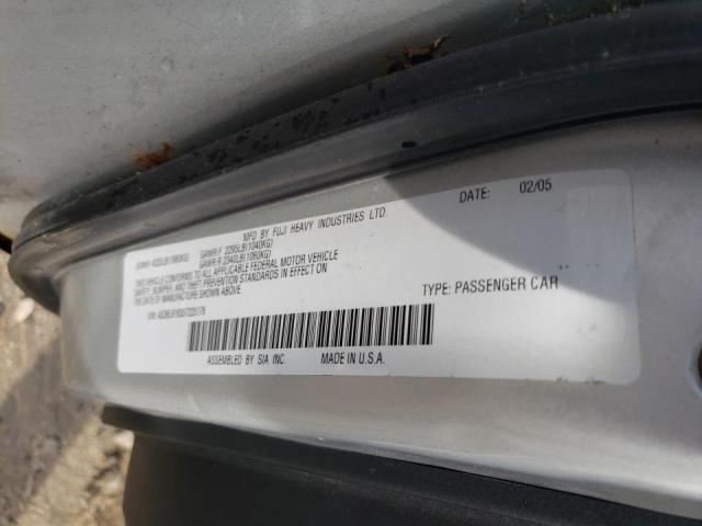 Photo 10 from auction – 2005 SUBARU LEGACY 2.5 with VIN 4S3BL616357225176