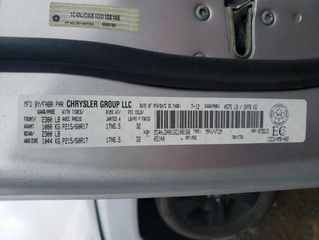 Photo 10 from auction – 2013 JEEP COMPASS with VIN 1C4NJDAB1DD108166