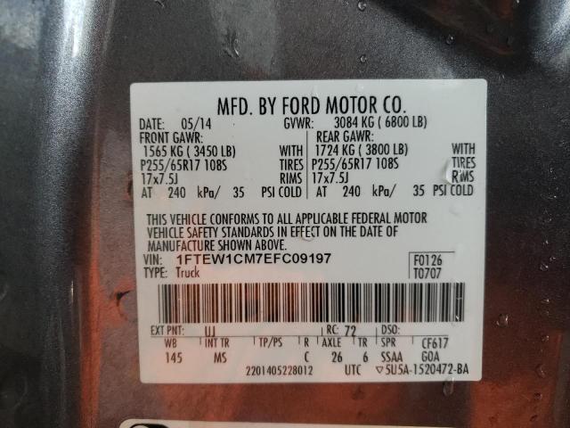 Photo 10 from auction – 2014 FORD F150 SUPER with VIN 1FTEW1CM7EFC09197