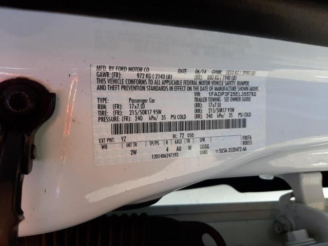 Photo 10 from auction – 2014 FORD FOCUS SE with VIN 1FADP3F25EL355782