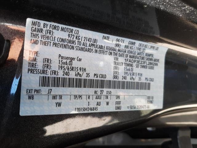 Photo 10 from auction – 2015 FORD FOCUS S with VIN 1FADP3E23FL286299