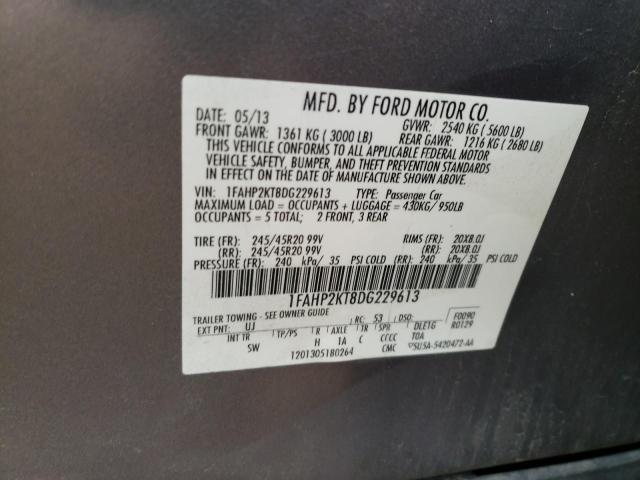 Photo 10 from auction – 2013 FORD TAURUS SHO with VIN 1FAHP2KT8DG229613