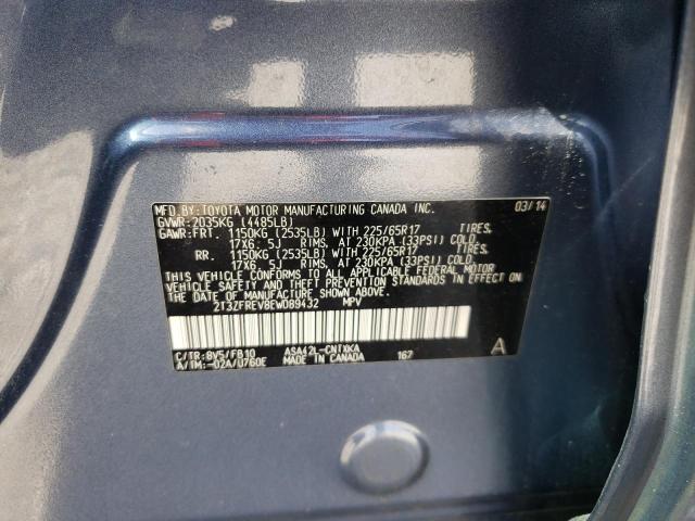 Photo 10 from auction – 2014 TOYOTA RAV4 LE with VIN 2T3ZFREV8EW089432