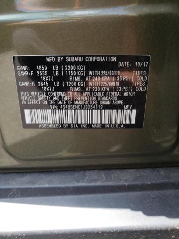 Photo 10 from auction – 2018 SUBARU OUTBACK 3. with VIN 4S4BSENC1J3254119