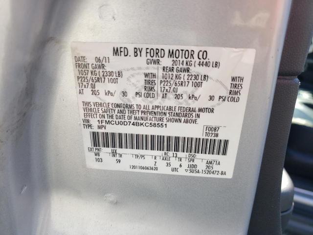 Photo 10 from auction – 2011 FORD ESCAPE XLT with VIN 1FMCU0D74BKC58551