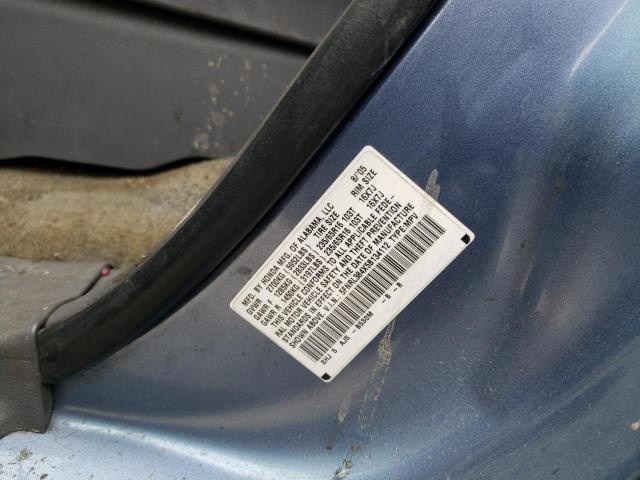 Photo 10 from auction – 2005 HONDA ODYSSEY EX with VIN 5FNRL384X5B134112