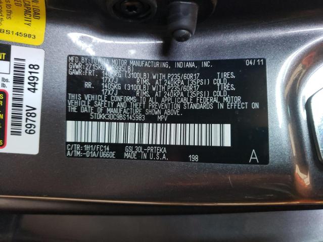 Photo 10 from auction – 2011 TOYOTA SIENNA LE with VIN 5TDKK3DC9BS145983
