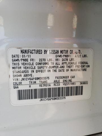 Photo 10 from auction – 2011 INFINITI G37 BASE with VIN JN1CV6AP6BM303375