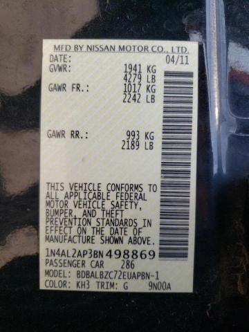 Photo 10 from auction – 2011 NISSAN ALTIMA BAS with VIN 1N4AL2AP3BN498869