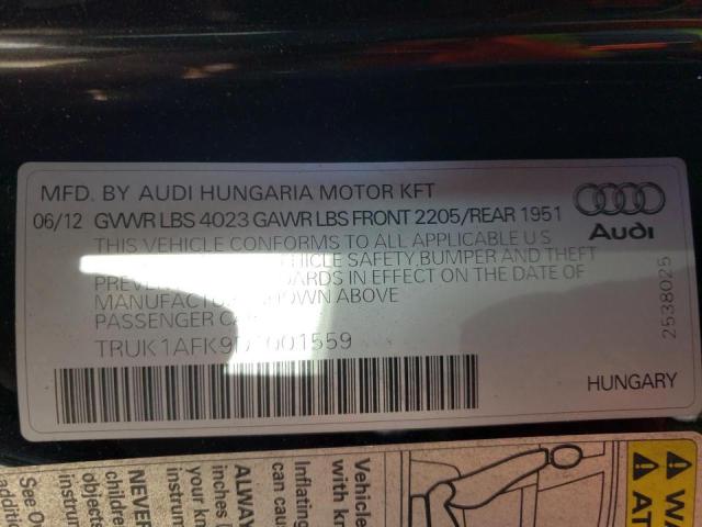 Photo 10 from auction – 2013 AUDI TTS PRESTI with VIN TRUK1AFK9D1001559