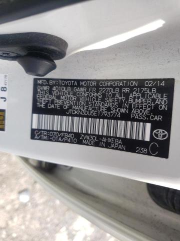 Photo 10 from auction – 2014 TOYOTA PRIUS with VIN JTDKN3DU5E1793774