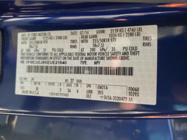Photo 10 from auction – 2014 FORD ESCAPE TIT with VIN 1FMCU0J9XEUE21640