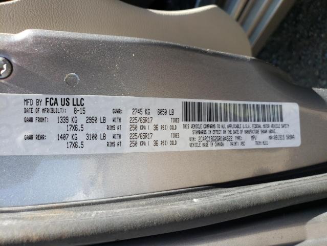 Photo 10 from auction – 2016 CHRYSLER TOWN & COU with VIN 2C4RC1BG2GR104522