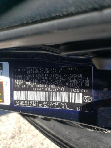Photo 10 from auction – 2014 TOYOTA CAMRY L with VIN 4T1BF1FK1EU397154