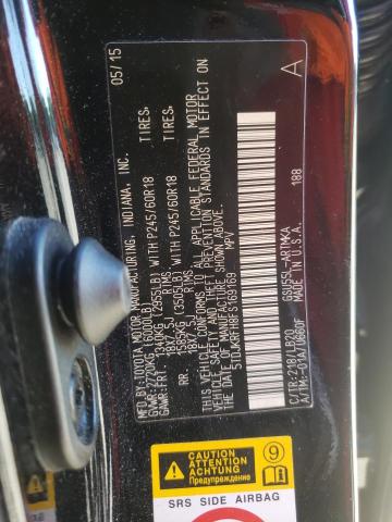 Photo 10 from auction – 2015 TOYOTA HIGHLANDER with VIN 5TDJKRFH8FS169169