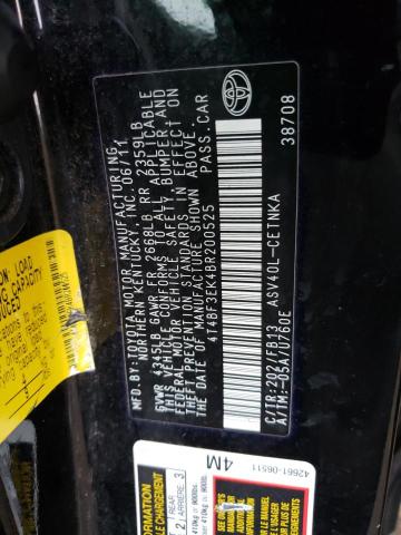 Photo 10 from auction – 2011 TOYOTA CAMRY BASE with VIN 4T4BF3EK4BR200525