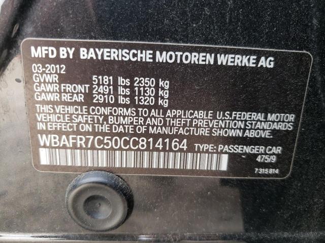 Photo 10 from auction – 2012 BMW 535 I with VIN WBAFR7C50CC814164