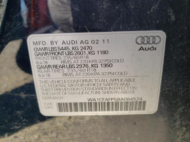 Photo 10 from auction – 2011 AUDI Q5 PREMIUM with VIN WA1CFAFP5BA084524