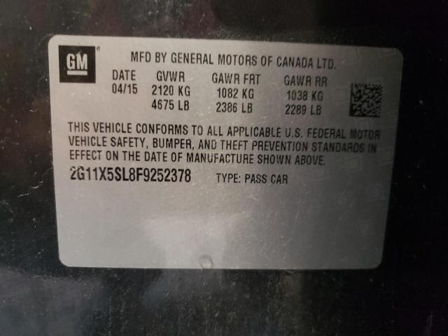 Photo 10 from auction – 2015 CHEVROLET IMPALA LS with VIN 2G11X5SL8F9252378