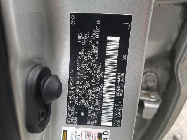 Photo 10 from auction – 2004 TOYOTA HIGHLANDER with VIN JTEEP21A140057345