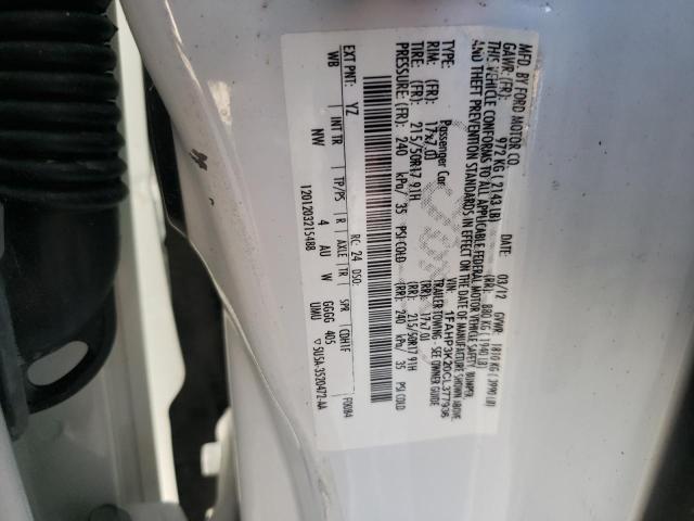 Photo 10 from auction – 2012 FORD FOCUS SE with VIN 1FAHP3K20CL377936