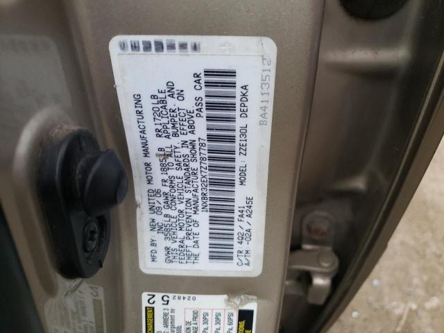 Photo 10 from auction – 2007 TOYOTA COROLLA CE with VIN 1NXBR32EX7Z787787
