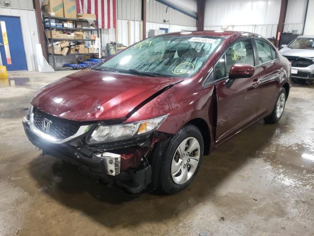 Photo 2 from auction – 2014 HONDA CIVIC LX with VIN 19XFB2F57EE069589