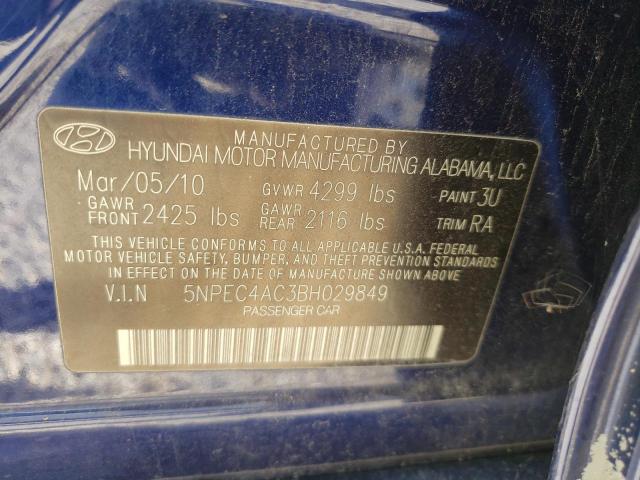 Photo 10 from auction – 2011 HYUNDAI SONATA with VIN 5NPEC4AC3BH029849