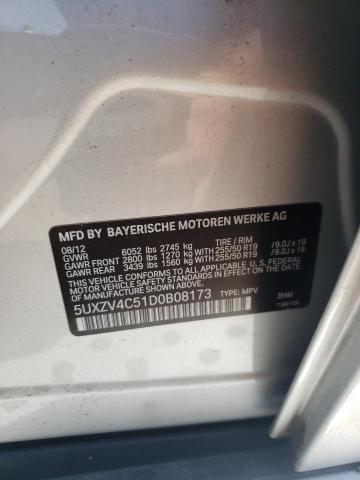 Photo 10 from auction – 2013 BMW X5 XDRIVE3 with VIN 5UXZV4C51D0B08173