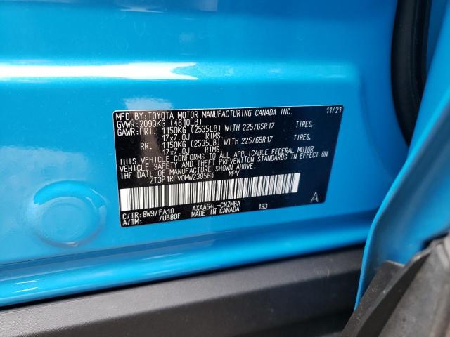 Photo 10 from auction – 2021 TOYOTA RAV4 XLE with VIN 2T3P1RFV0MW238564