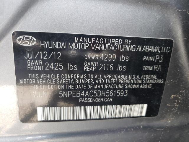 Photo 10 from auction – 2013 HYUNDAI SONATA GLS with VIN 5NPEB4AC5DH561593